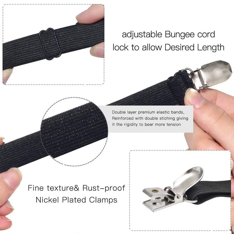 Goodtimes Ironing Board Cover Clips, Adjustable Ironing Board Pad Braces Fasteners Mini Suspenders - Keep Cover Flat and Secure Tention Clips - Image 3