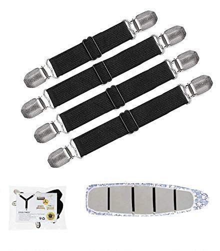 Goodtimes Ironing Board Cover Clips, Adjustable Ironing Board Pad Braces Fasteners Mini Suspenders - Keep Cover Flat and Secure Tention Clips - Image 2