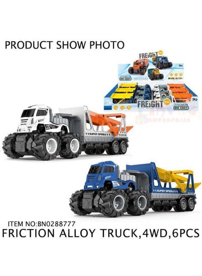 Invite Enterprise 1:43 4WD Diecast Alloy Double-Deck Transportation Big Truck With Friction Powered Miniature Car Vehicle Toy for Kids, Boys and Girls (2 Color Options) - Image 5