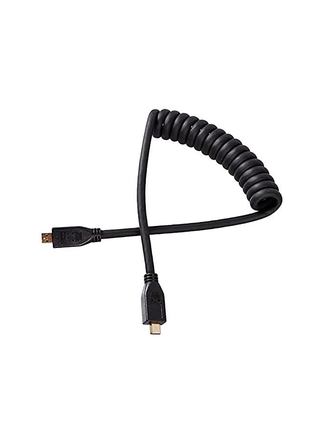 UCEC - 11.81 Inch 30Cm Coiled Mini Hdmi To Full Hdmi Cable For Atomos Ninja Star Recorder Cameras Micro To Micro - Image 1