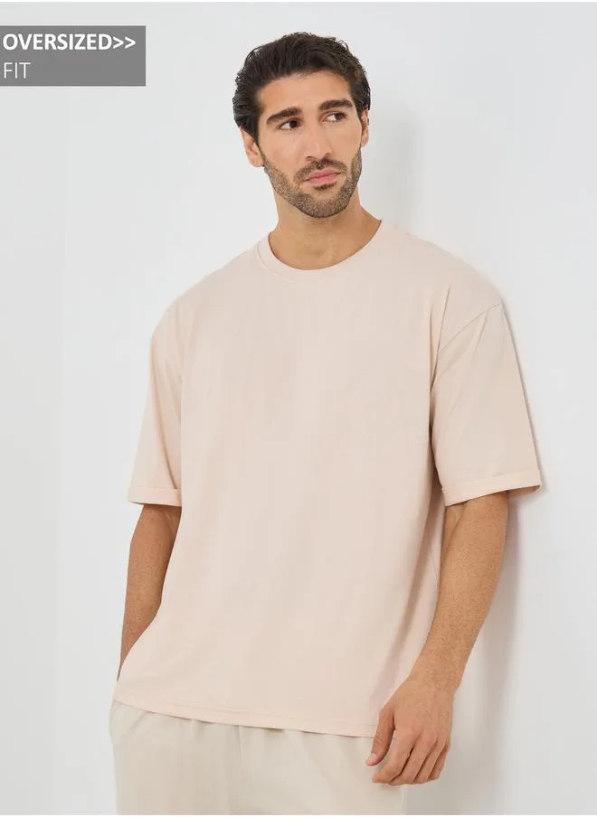 Styli Styli Oversized Round Neck Short Sleeve T-Shirt