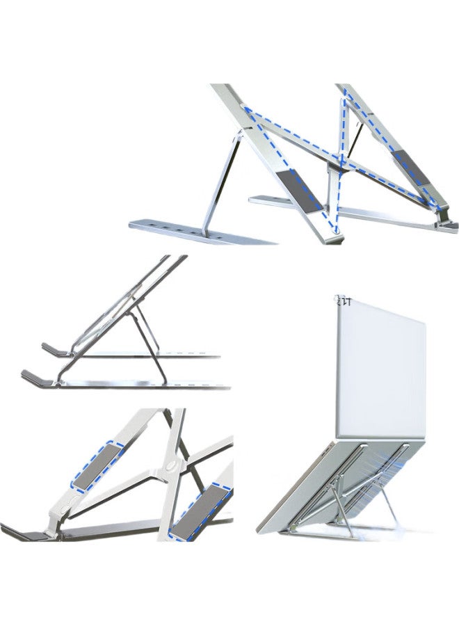 Mryc Laptop Stand, Computer Tablet Stand, Cooling Stand, Aluminum Alloy Portable Folding Adjustable Desktop Vertical Riser Stand For Apple Mac, Lenovo Legion, Huawei Laptops - Image 1
