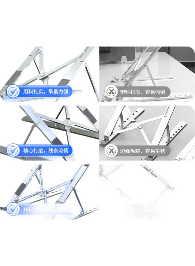 Mryc Laptop Stand, Computer Tablet Stand, Cooling Stand, Aluminum Alloy Portable Folding Adjustable Desktop Vertical Riser Stand For Apple Mac, Lenovo Legion, Huawei Laptops - Image 3