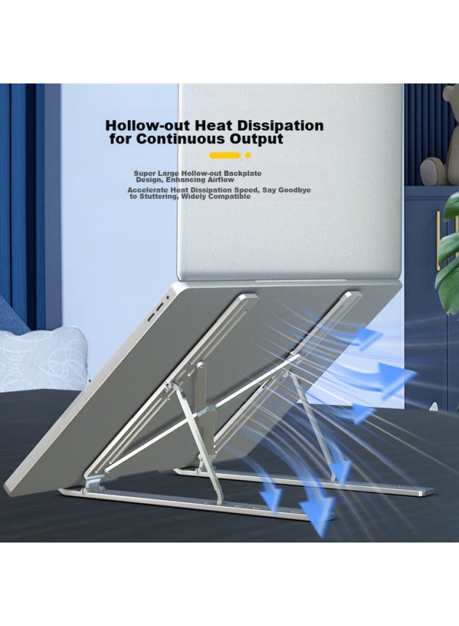 Mryc Laptop Stand, Computer Tablet Stand, Cooling Stand, Aluminum Alloy Portable Folding Adjustable Desktop Vertical Riser Stand For Apple Mac, Lenovo Legion, Huawei Laptops - Image 4