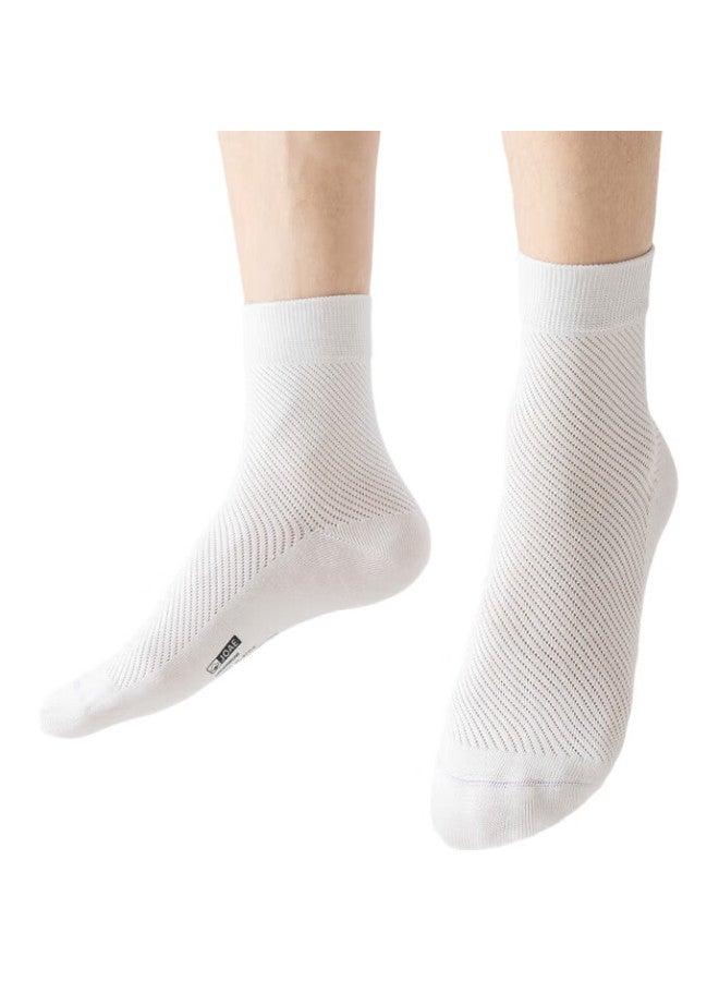JOAE [7A Antibacterial And Odor-Resistant] 6 Pairs Of Men'S Socks, 100% Pure Cotton Mesh Breathable Anti-Pilling Spring And Summer Mid-Calf Socks - Image 3