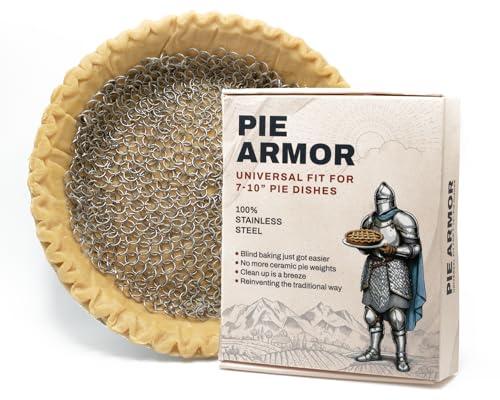 BakeBarn Pie Armor, Universal Fit Pie Weight for 7-10 inch Pies, Durable Alternative to Traditional Ceramic Pie Weights, 100% Stainless Steel 304 - Image 1