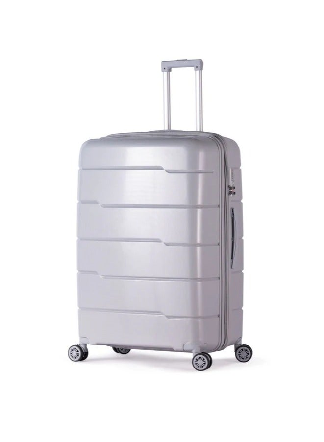 milano Anti-breakage Milano travel bag set of 3 pieces, sizes (20", 24", 28") (Silver) - Image 3