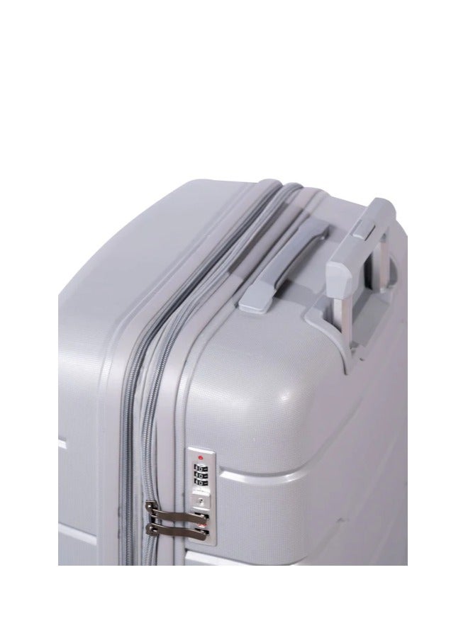 milano Anti-breakage Milano travel bag set of 3 pieces, sizes (20", 24", 28") (Silver) - Image 5