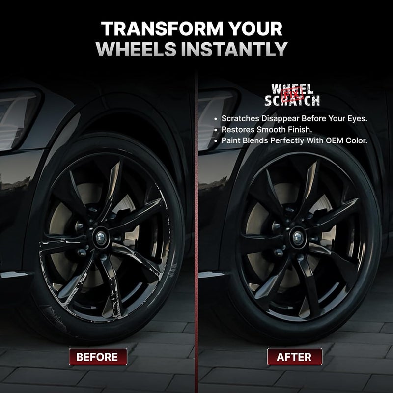 Wheel Scratch Fix ® Dark Grey Magic Car Scratch Remover Pen - Alloy Wheel Touch Up Paint Pen for Cars, Curb Rash Removal with Fast-Drying & Long-Lasting OEM Finish, Vehicles Rim Repair Paint for Chip (Satin Dark Gray (Pen Only)) - Image 5