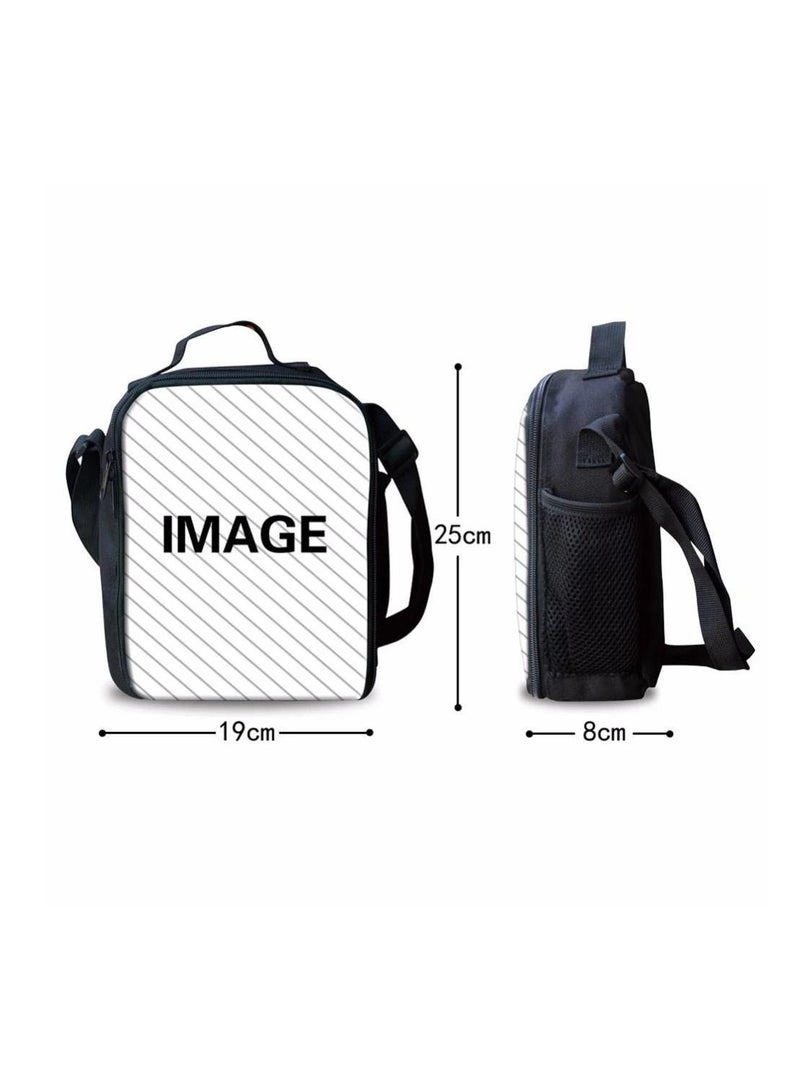 Y&D 3-Piece Pokemon 3D Print Insulated Lunch Backpack Set Multicolour - Image 4
