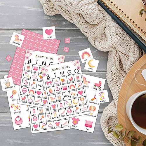 Tedea Baby Shower Bingo Games Cards, Floral Babyshwoer Bingo Game, Gender Reveal Party Games, Baby Shower Decorations Favors, 24 Adults Players Game Cards (A04) - Image 5