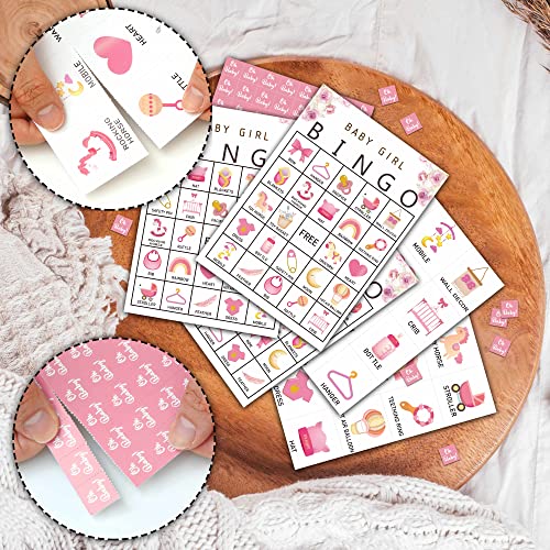 Tedea Baby Shower Bingo Games Cards, Floral Babyshwoer Bingo Game, Gender Reveal Party Games, Baby Shower Decorations Favors, 24 Adults Players Game Cards (A04) - Image 3