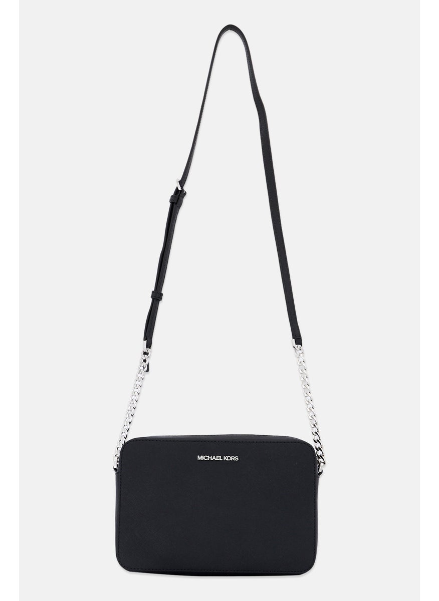 Michael Kors Women Brand Logo Cross Body Bag 16 H x 24 L x 5 W cm, Black  - Image 1