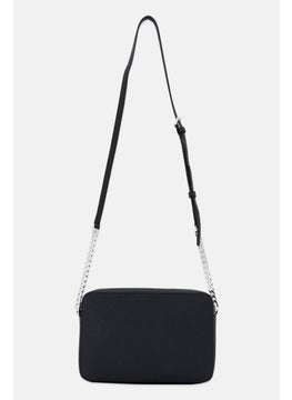 Michael Kors Women Brand Logo Cross Body Bag 16 H x 24 L x 5 W cm, Black  - Image 3