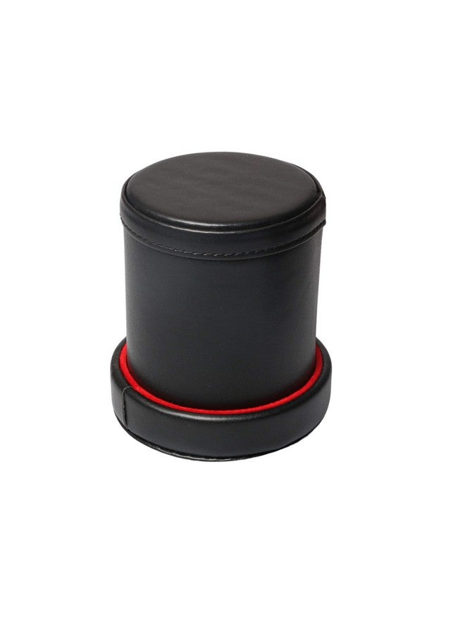 RERIVER Leatherette Dice Cup With Lid, Red Felt-Lined Dice Shaker Includes 6 Regular Dice For Liars Dice/ Farkle/ Yahtzee/ Games, 1 Pack  - Image 4