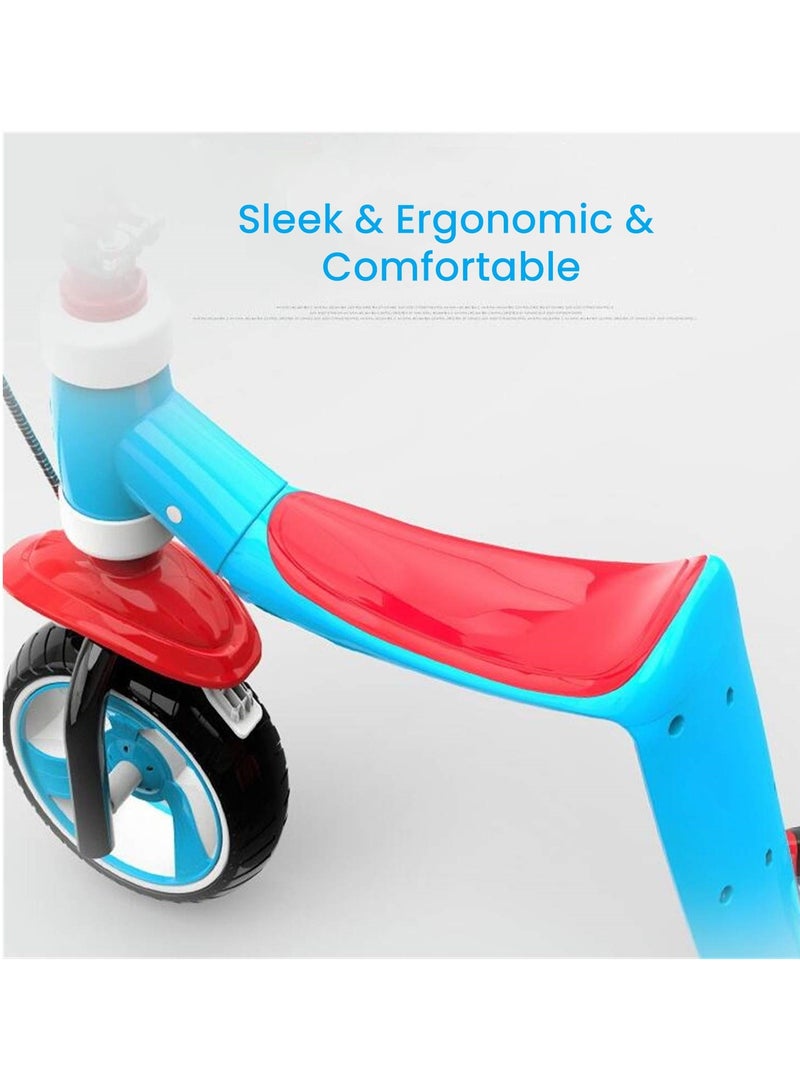 Toddler Scooter 2-in-1 Ride-On Trike & Training Bike, 3 Wheels Kick Scooter, Convertible Baby Walker Tricycle, Deformable Pedal Scooter, Adjustable for Kids 1-7 Years, Height 80-130cm, Durable & Safe Design - Image 4