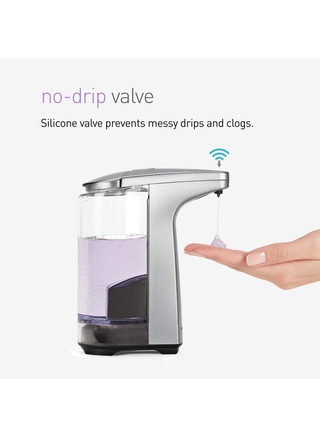 simplehuman ST1023 237 مل موزع سائل صابون تلقائي بحركة اليد مع تحكم في الحجم بالنيكل المصقول - Image 4