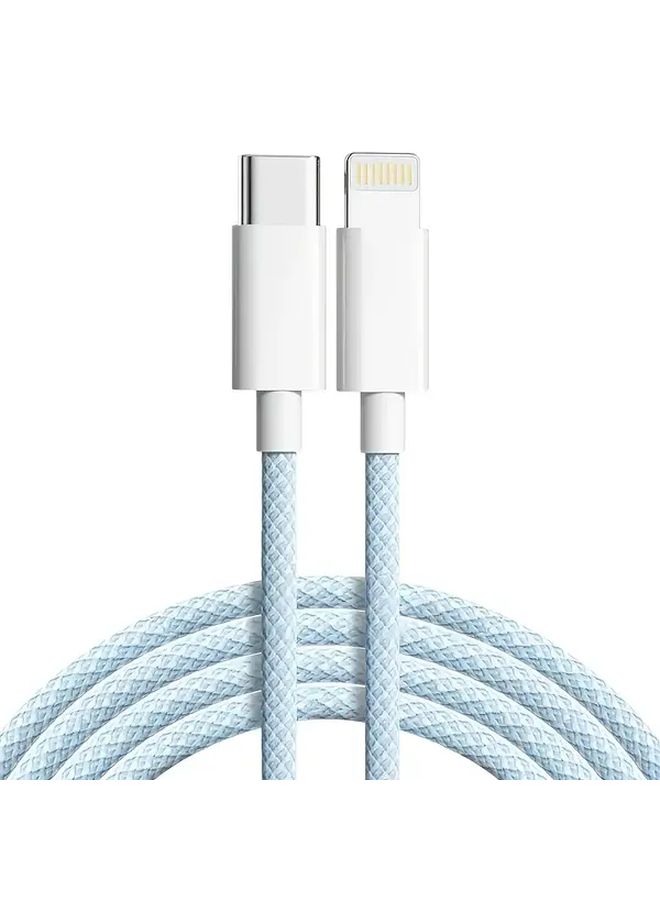 Purple Braided USB C To Lightning Cable Fast Charging For iPhone 14 13 - Image 1