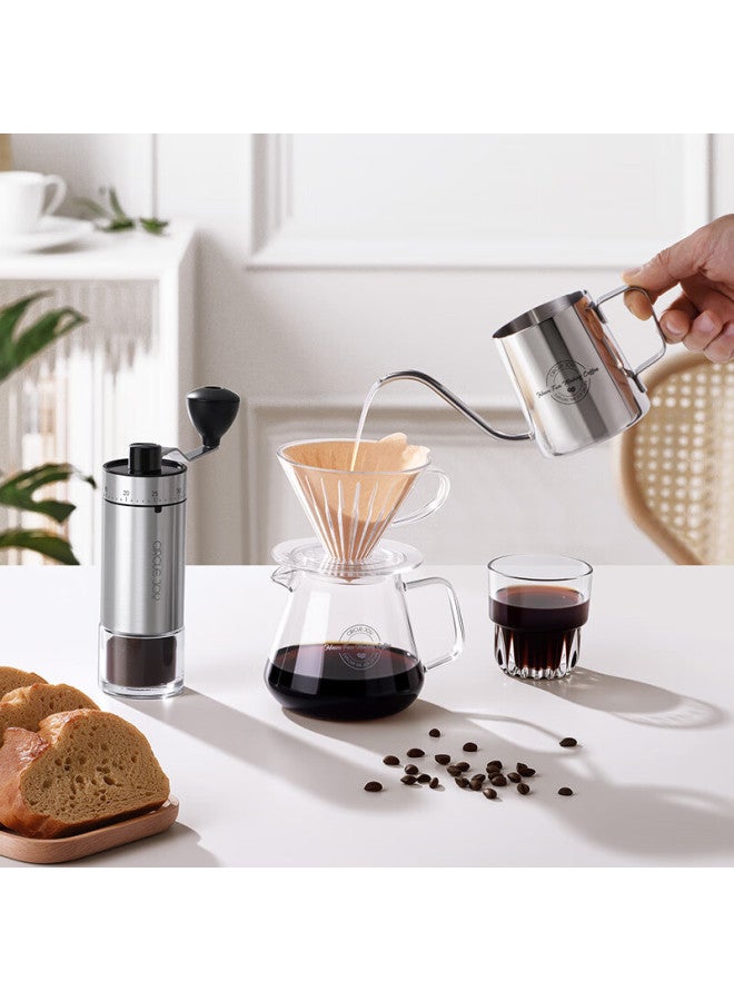 CircleJoy Circle Joy Hand-crank Coffee Grinder, Portable Coffee Maker, Coffee Pot, Coffee Filter Cup, Pour-over Kettle Set - Image 3