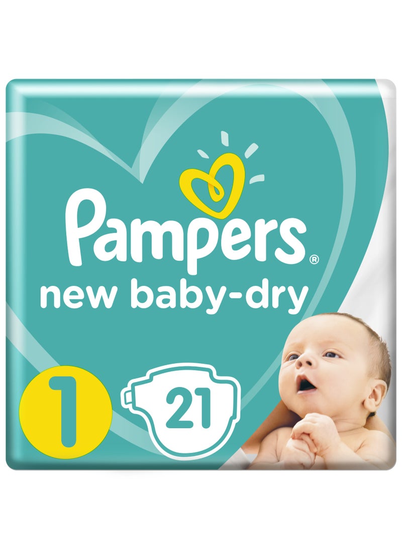 Pampers Baby Dry Diapers Size 1, New Born, 2-5 Kg (21 diapers) - Image 2