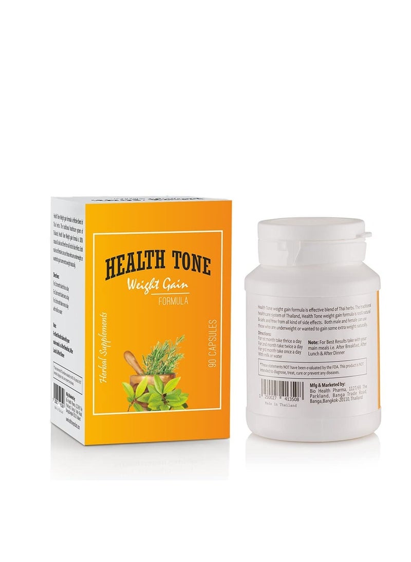 Health Tone Weight Gain Formula 90 Capsules - Image 2