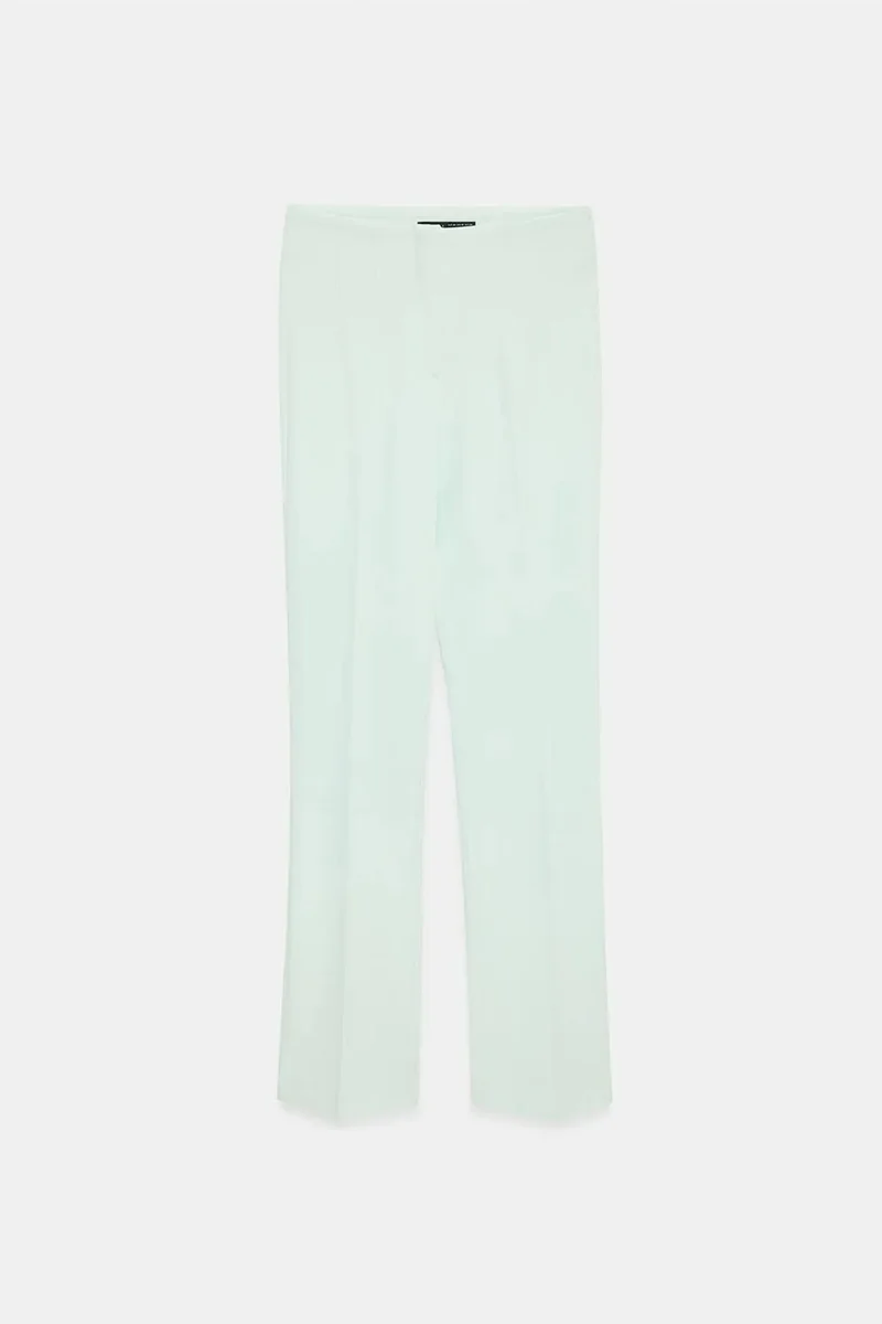 Dilvin Mint Green DILVIN Women's Straight-leg Crepe Trousers for Women | Best Price UAE