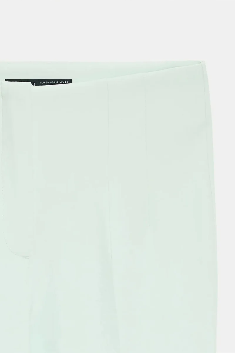 Dilvin Mint Green DILVIN Women's Straight-leg Crepe Trousers for Women | Best Price UAE