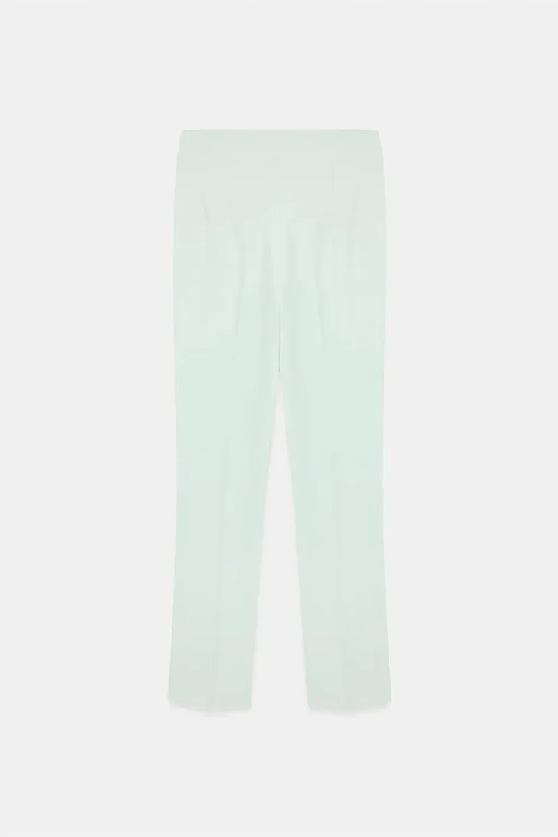 Dilvin Mint Green DILVIN Women's Straight-leg Crepe Trousers for Women | Best Price UAE
