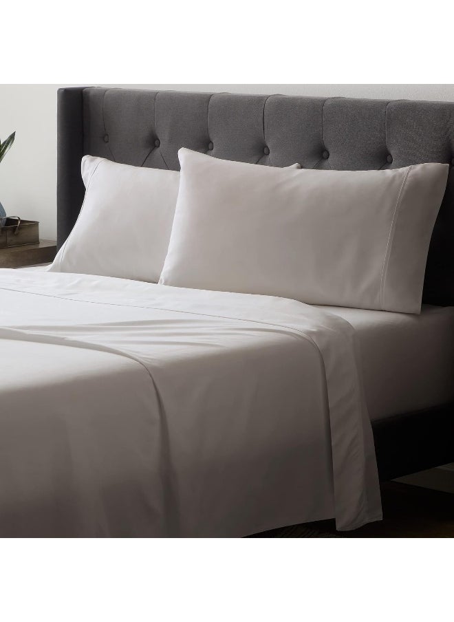 LUCID Lucid Microfiber Wrinkle and Stain Resistant Sheet Set with a Deep Pocket Design in a Super Soft Brushed Finish, Sandstone  - Image 1