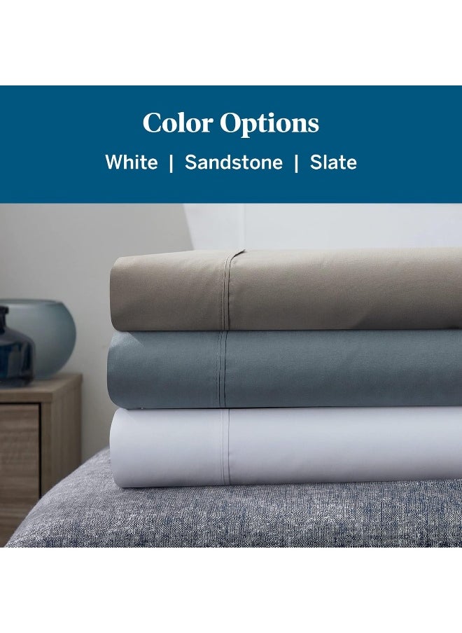 LUCID Lucid Microfiber Wrinkle and Stain Resistant Sheet Set with a Deep Pocket Design in a Super Soft Brushed Finish, Sandstone  - Image 5