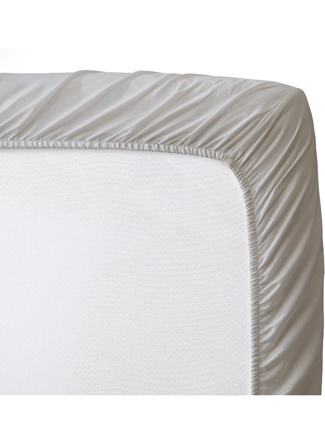 LUCID Lucid Microfiber Wrinkle and Stain Resistant Sheet Set with a Deep Pocket Design in a Super Soft Brushed Finish, Sandstone  - Image 4