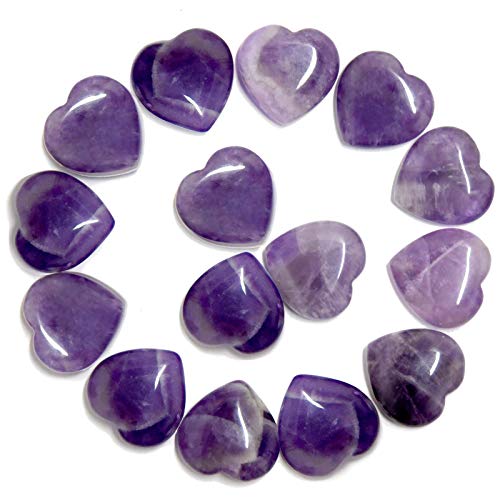 Marrywindix 15 Packs 08 Inch Healing Crystal Natural Heart Love Carved Palm Worry Stone Chakra Reiki Balancing - Image 2