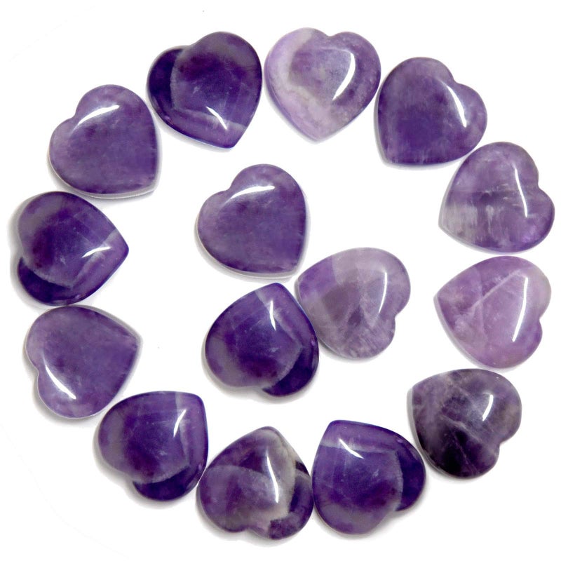 Marrywindix 15 Packs 08 Inch Healing Crystal Natural Heart Love Carved Palm Worry Stone Chakra Reiki Balancing - Image 3