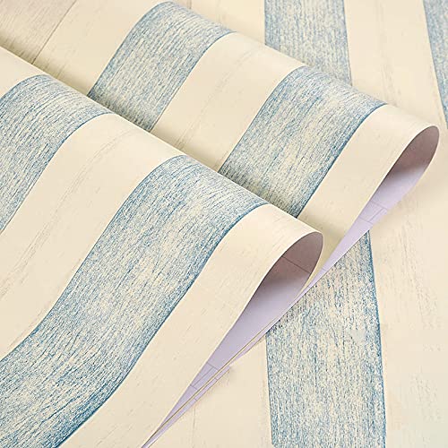 wolpin Self Adhesive Wall Stickers Wallpaper (45 x 500 CM, Blue Plank) | Self Adhesive Peel & Stick Wall Sticker | PVC Sheet for Furniture, Wardrobe, Office & Restaurant - Image 1