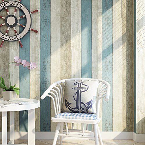 wolpin Self Adhesive Wall Stickers Wallpaper (45 x 500 CM, Blue Plank) | Self Adhesive Peel & Stick Wall Sticker | PVC Sheet for Furniture, Wardrobe, Office & Restaurant - Image 2