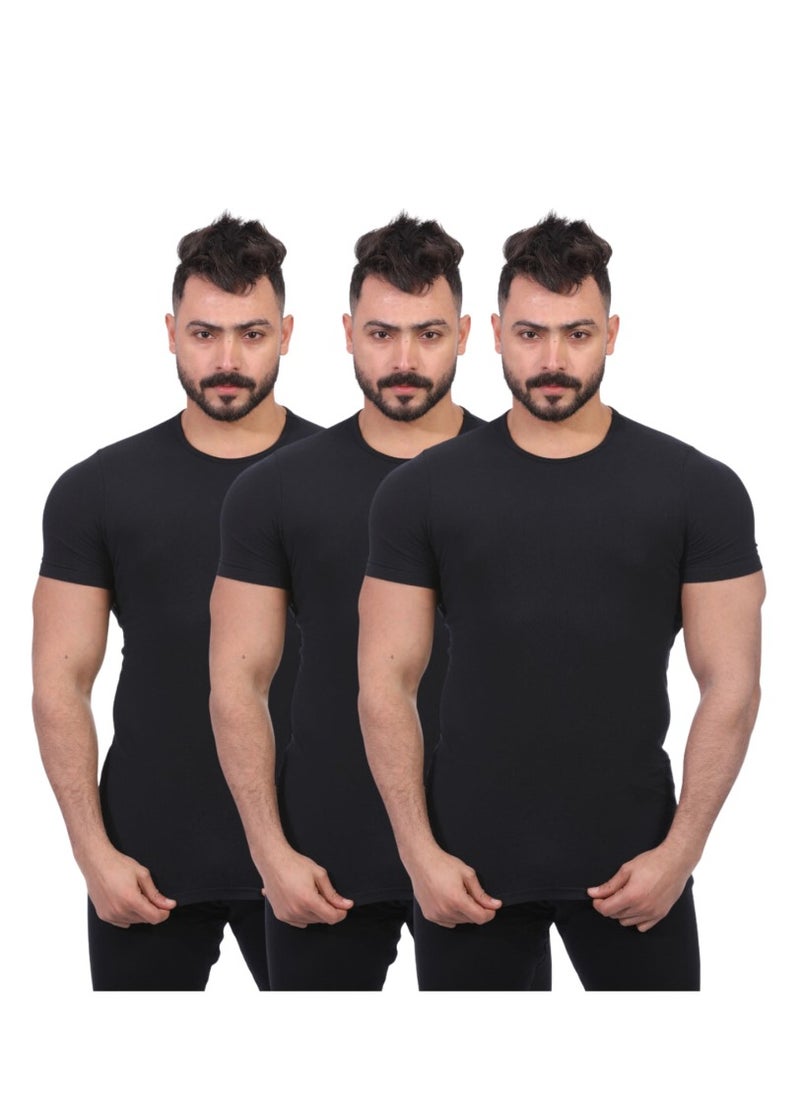 DICE - Pack Of 3 T-Shirt Cotton-Black - Image 1