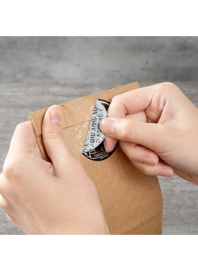 Restaurantware Label Tek 2 Inch Tamper-Evident Stickers For Healthy Foods, 500 Rolled Tamper Seal Stickers - Chalkboard Design, For Safe Food Delivery, Black With White Font Plastic To Go Stickers - Image 5