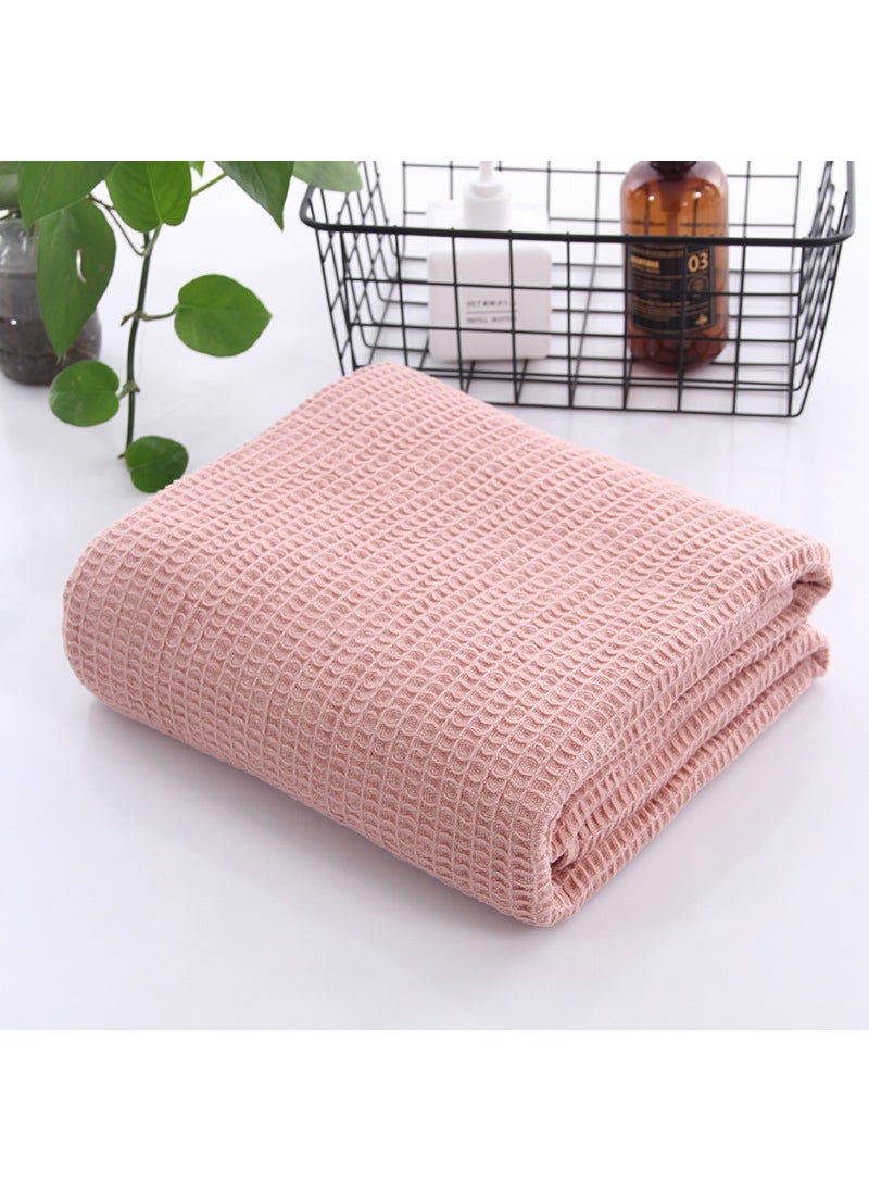 Plush Cotton Waffle Weave Towel Blanket Pink - pzsku/Z89BEF43CCE0D14C7D16FZ/45/_/1731523843/4fa28233-ac52-459d-9933-c114682fd405