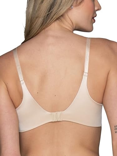 Vanity Fair Womens Full Coverage Beauty Back Smoothing Bra, 4-way Stretch Fabric, Lightly Lined Cups Up To Dd Bra, Underwire - Beige, 40D US - Image 3