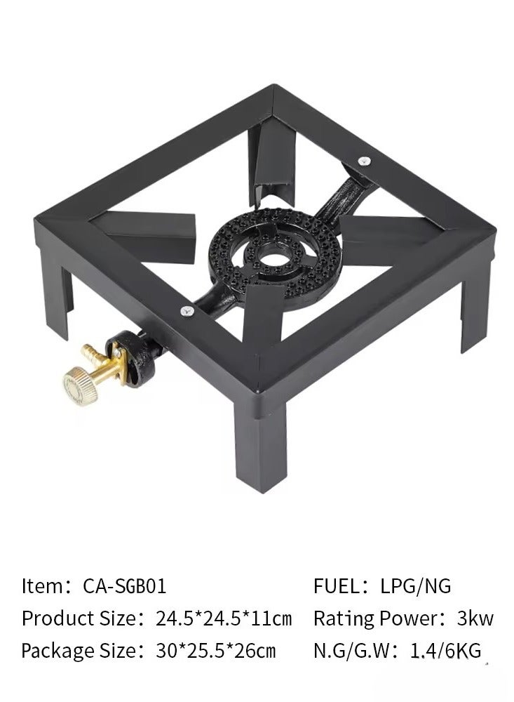 STOVE Single burner gas stove, black - Image 3