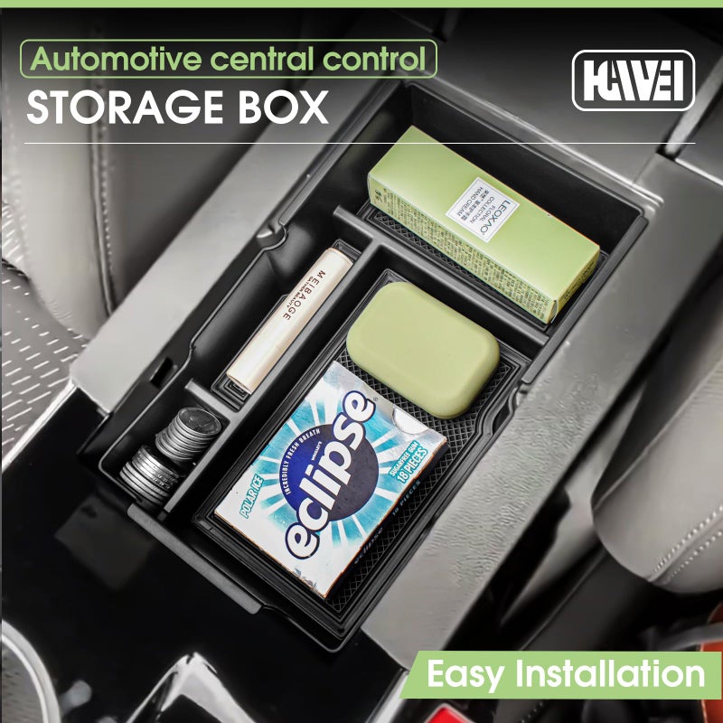 HGWEI Center Console Organizer Compatible with 2025 2026 Chevrolet Equinox Accessories Middle Armrest Storage Box Interior Insert Tray Coin Holder (Not for Equinox ev), Black - Image 4