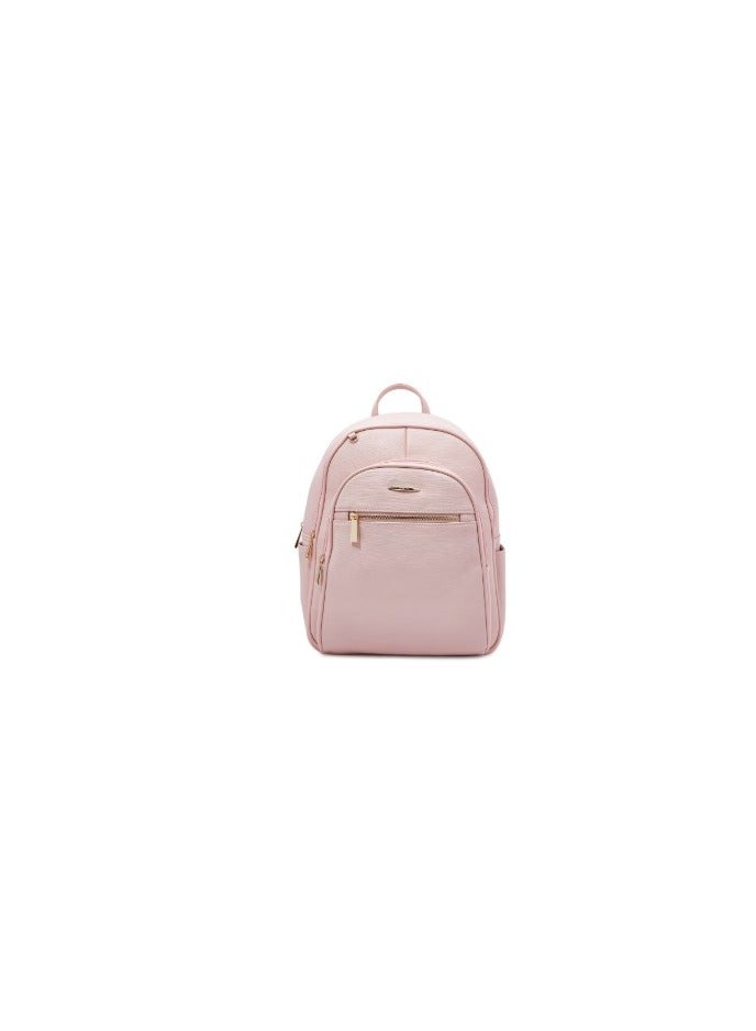 يويجين YUEJIN Faux Leather Fashion Backpack Pink - Image 1