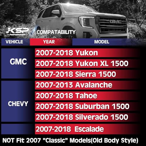 KSP PERFORMANCE KSP 0-2" OEM Upper Control Arms fit Silverado Sierra 1500 2007-2018, Adjustable UCA Compatible With Chevy GMC Tahoe Suburban Avalanche Yukon, Replace Factory/Stock Part# RK80669/70 521023/024 25812725 - Image 2
