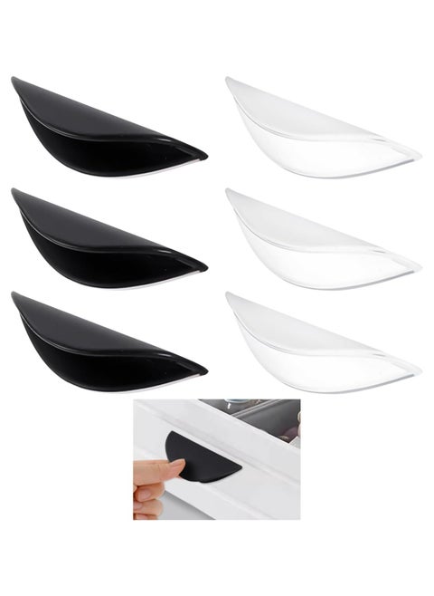 6-Piece Self-Adhesive Semi-Circular Door Handles for Balcony, Patio, and Cabinets