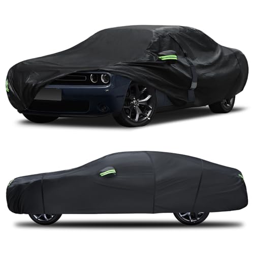 Car Cover Custom Fit for Dodge Challenger 200820236 Layers Truck Cover Waterproof All Weather for AutomobilesOutdoor Full Exterior CoverRain Sun Wind ProtectionBlack