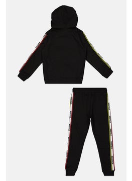 NAUTICA Kids Boy 2 Pcs Sweatshirt And Sweatpants Set, Black  - Image 2