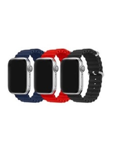 3Pack for Apple Watch Ocean Band 49mm 45mm 44mm 42mm Soft Silicone