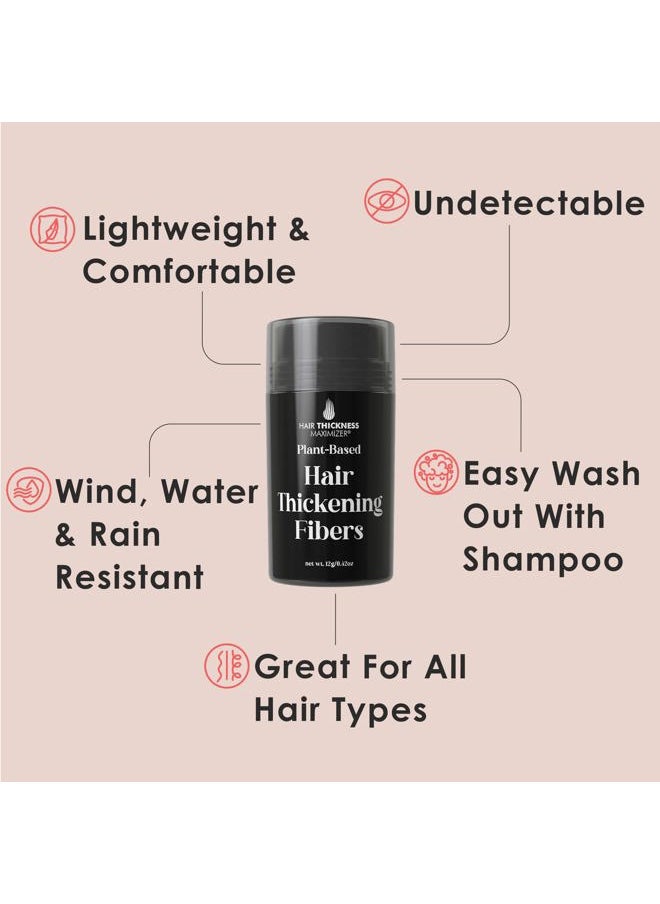 HAIR THICKNESS MAXIMIZER - Hair Fibers for Balding Areas & Thinning Hairlines for Women & Men. Plant-Based Hair Powder for Instant Volume and Coverage. Hair Building Fibers, Non-Itchy, Easy Wash Off. (Blonde) - Image 1