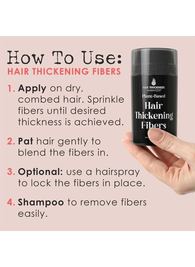 HAIR THICKNESS MAXIMIZER - Hair Fibers for Balding Areas & Thinning Hairlines for Women & Men. Plant-Based Hair Powder for Instant Volume and Coverage. Hair Building Fibers, Non-Itchy, Easy Wash Off. (Blonde) - Image 1