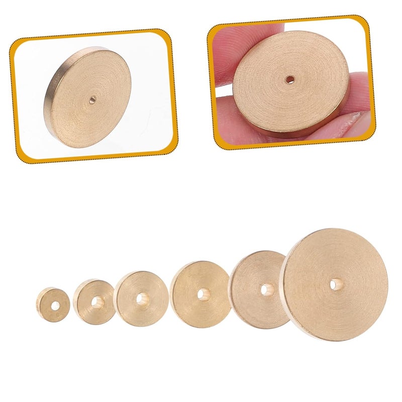 6Pcs Brass Margin Gauges Durable Round Leather Alignment Tools for Precise DIY Crafting for Leatherworkers and Hobbyists Variations - Image 4